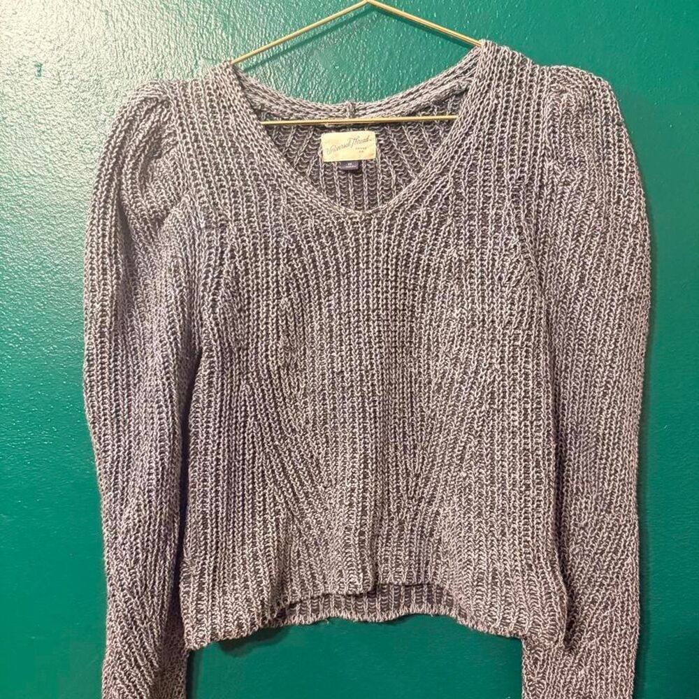 Universal-thread Women's Purple and Grey Jumper